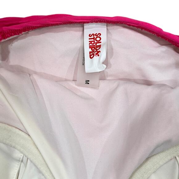 Solid & Striped The Spencer Belted One Piece Swimsuit In Hot Pink - Picture 4 of 7